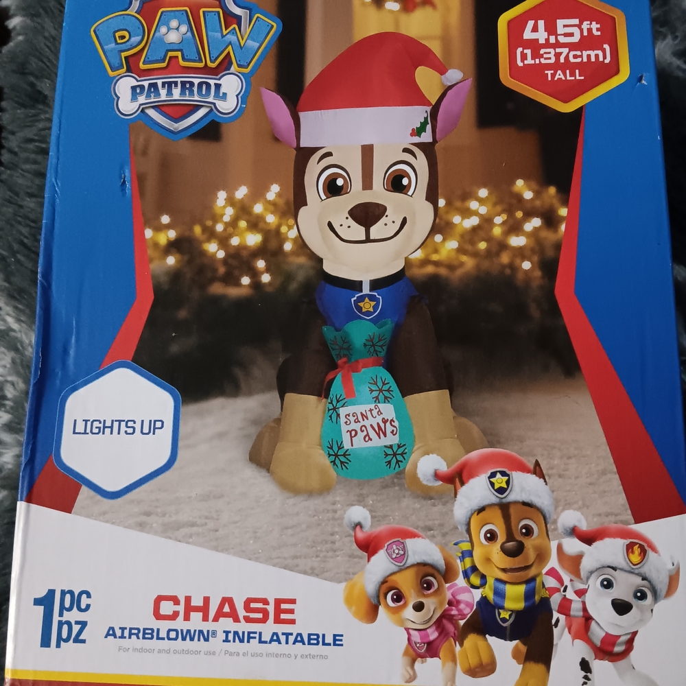 Paw Patrol Chase Holiday Inflatable with Red and Blue Accents